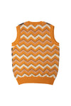 RETROWAVE KNIT; BEIGE & ORANGE (MADE TO ORDER)