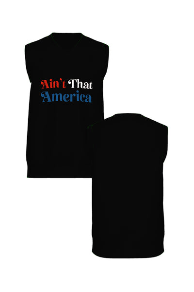 AIN’T THAT AMERICA KNIT; BLACK (MADE TO ORDER)
