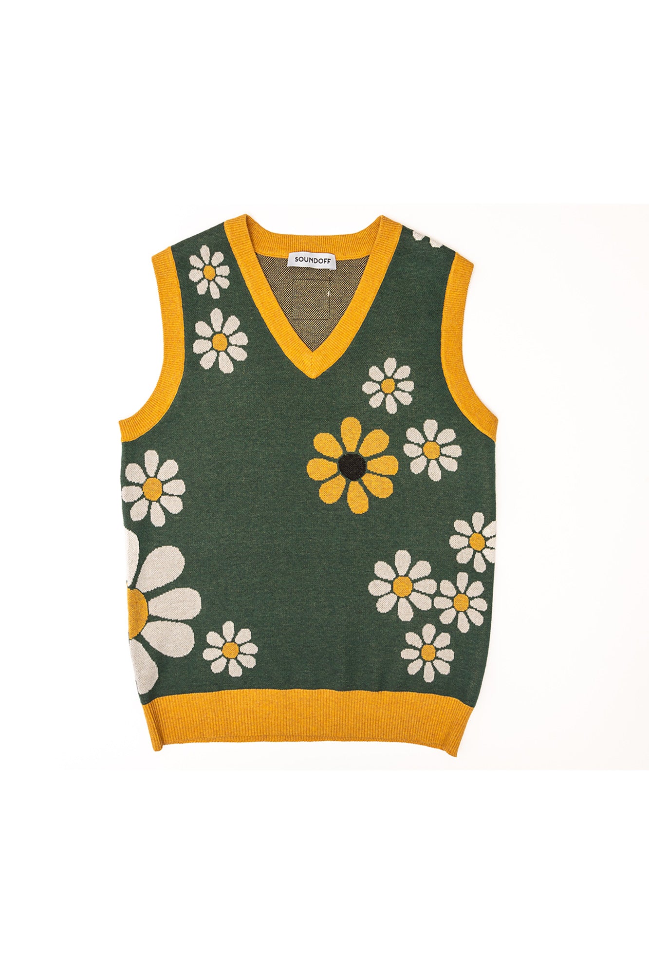 DAISY KNIT; PINE & MUSTARD (MADE TO ORDER)