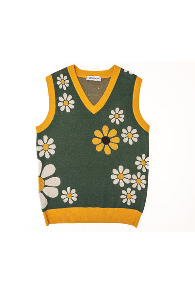 DAISY KNIT; PINE & MUSTARD (MADE TO ORDER)