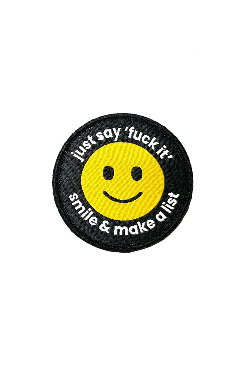 SMILE & MAKE A LIST 2.5' WOVEN PATCH