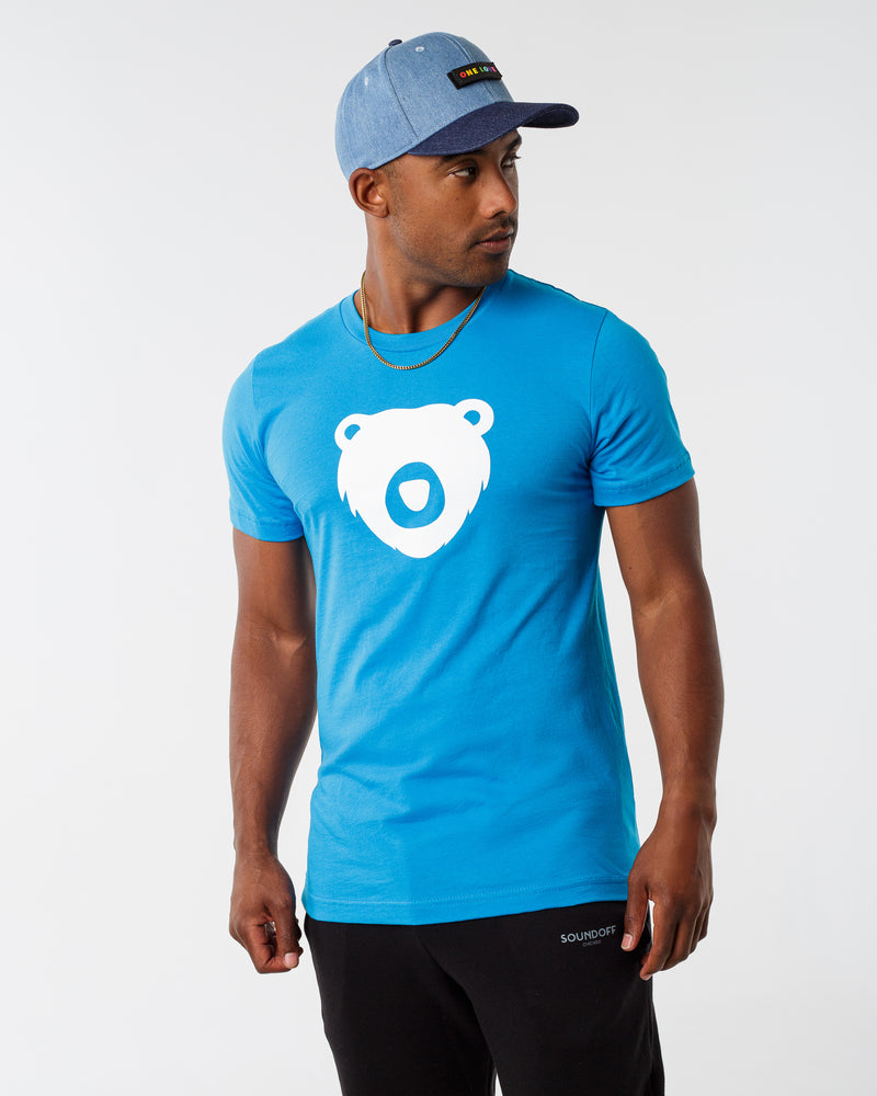 BEAR ICON CREW T-SHIRT; ELECTRIC BLUE