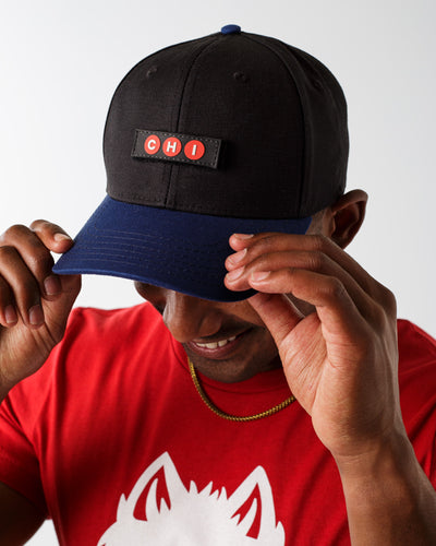 BLACK/NAVY ORGANIC CANVAS ID PATCH SNAPBACK