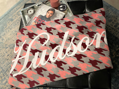 CUSTOM HOUNDSTOOTH 50” x 70” THROW (MADE TO ORDER)