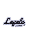 LOYOLA CHICAGO PATCH; BLACK & WHITE (7.0" x 3.0")