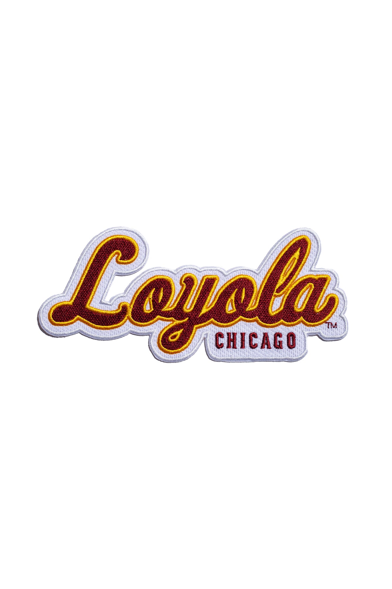 LOYOLA CHICAGO PATCH; MAROON & GOLD (7.0" x 3.0")