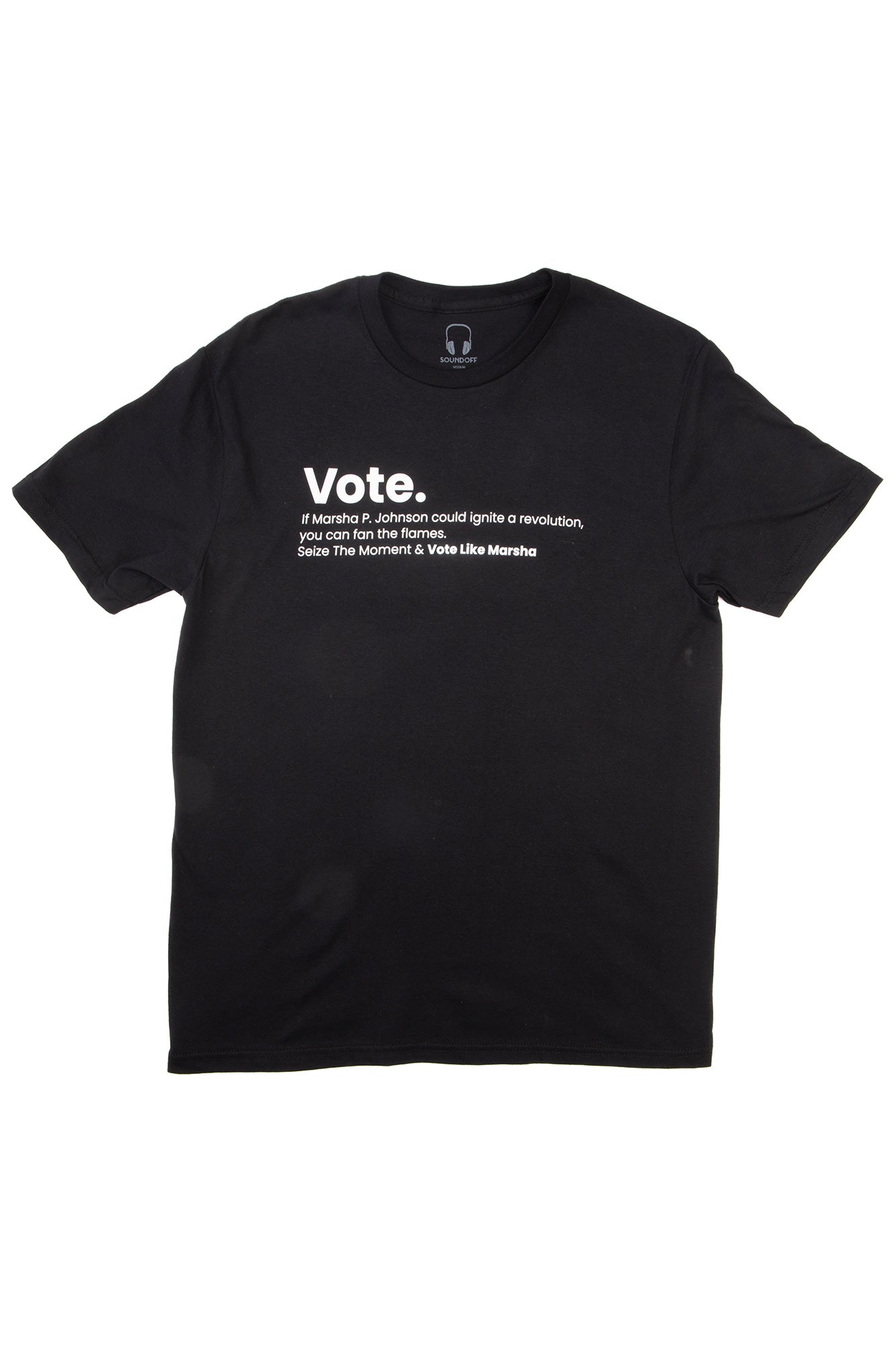 VOTE LIKE MARSHA CREW T-SHIRT