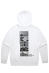 (PRE-ORDER) SOUNDOFF X CAB; EXPO LIMITED RELEASE CAB 6 HOODED PULLOVER; WHITE