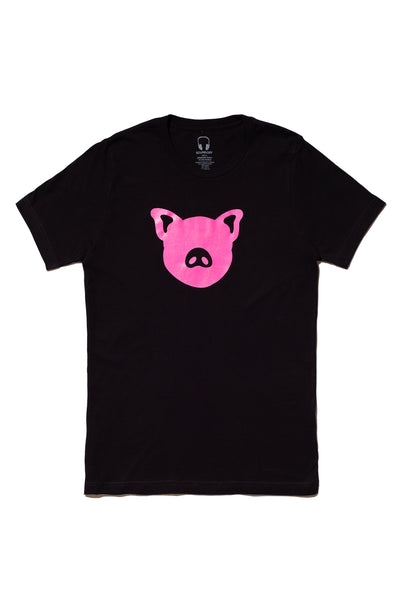 PIG ICON CREW T-SHIRT; BLACK