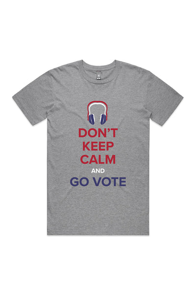 DON'T KEEP CALM & GO VOTE T-SHIRT; ATHLETIC HEATHER