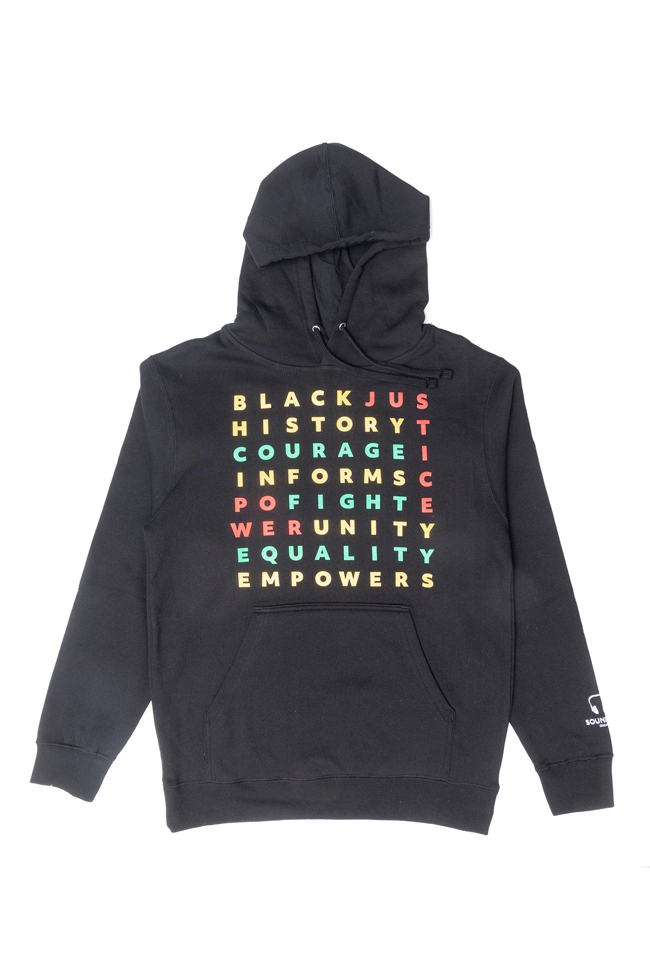 UNITYGRAM MIDWEIGHT HOODED PULLOVER; BLACK