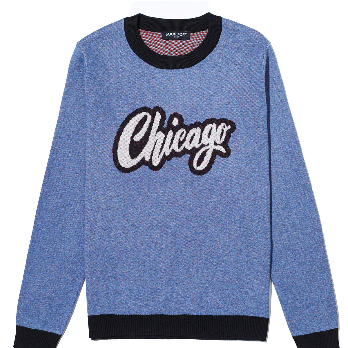 CHICAGO SCRIPT AND CITY STAR KNIT SWEATER - SOUNDOFF BY YOU ...
