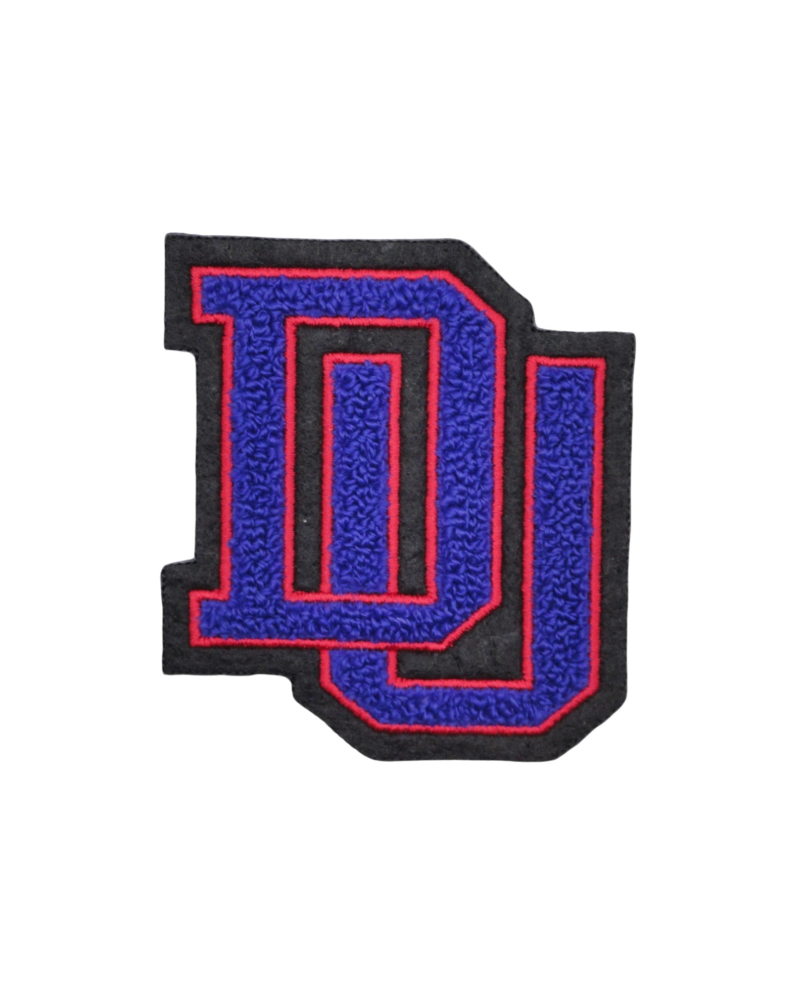 depaul university du chenille crest patch in demons blue and red by soundoff front