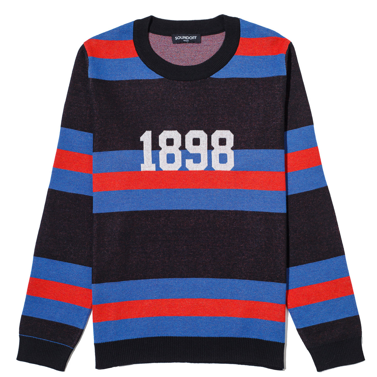 DEPAUL UNIVERSITY RUGBY STRIPE KNIT SWEATER - BLUE DEMONS BY YOU ...
