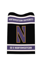 Northwestern University throw blanket featuring Gothic N graphic in Purple and Gold by SOUNDOFF