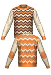 RETROWAVE KNIT; BEIGE & ORANGE (MADE TO ORDER)