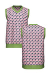 HOUNDSTOOTH KNIT; PINK & GRASS (MADE TO ORDER)