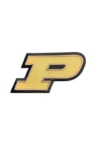 Purdue University Motion P Gold Embroidered Crest Patch in gold with black trim, 3.3 inches wide x 1.7 inches tall by SOUNDOFF - FRONT
