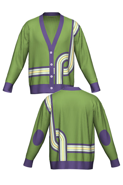 GROOVE LINES KNIT; GRASS & VIOLET (MADE TO ORDER)