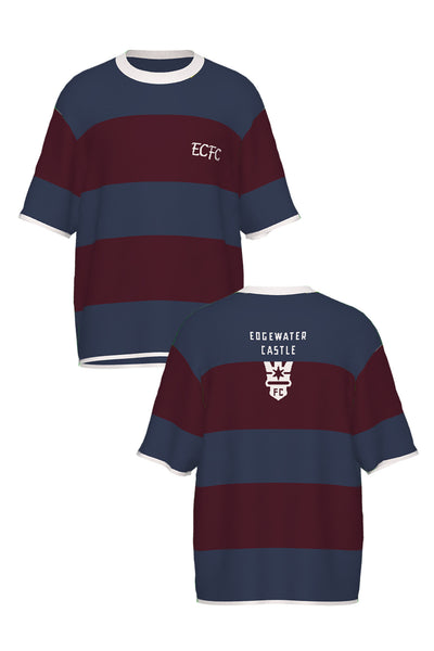 EDGEWATER CASTLE FC RUGBY STRIPE KNIT; MADE TO ORDER