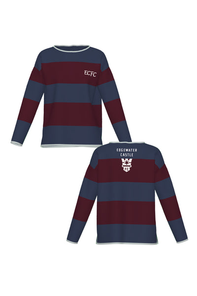 EDGEWATER CASTLE FC RUGBY STRIPE KNIT; MADE TO ORDER