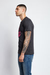 MAKE LOVE, NOT WAR; DARK GRAY HEATHER JERSEY T-SHIRT