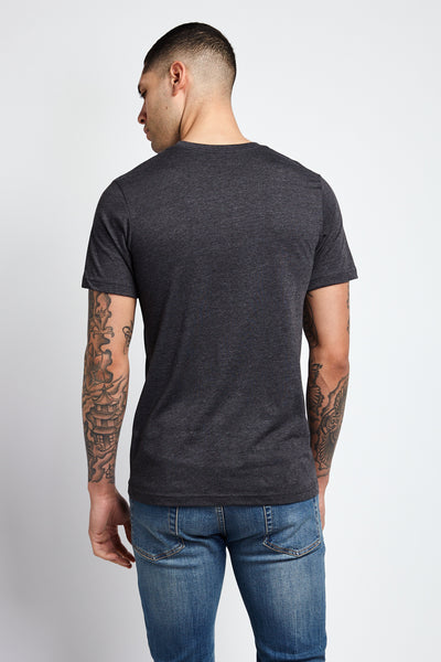 MAKE LOVE, NOT WAR; DARK GRAY HEATHER JERSEY T-SHIRT