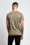 MAKE LOVE, NOT WAR; OLIVE TRIBLEND T-SHIRT