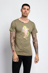 LOVE GRENADE; OLIVE TRIBLEND T-SHIRT