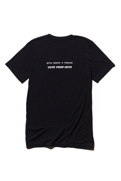 soundoff.mens.black.t.shirt.graphic.tee.give.peace.a.chance.cotton.polyester.rayon.blend.