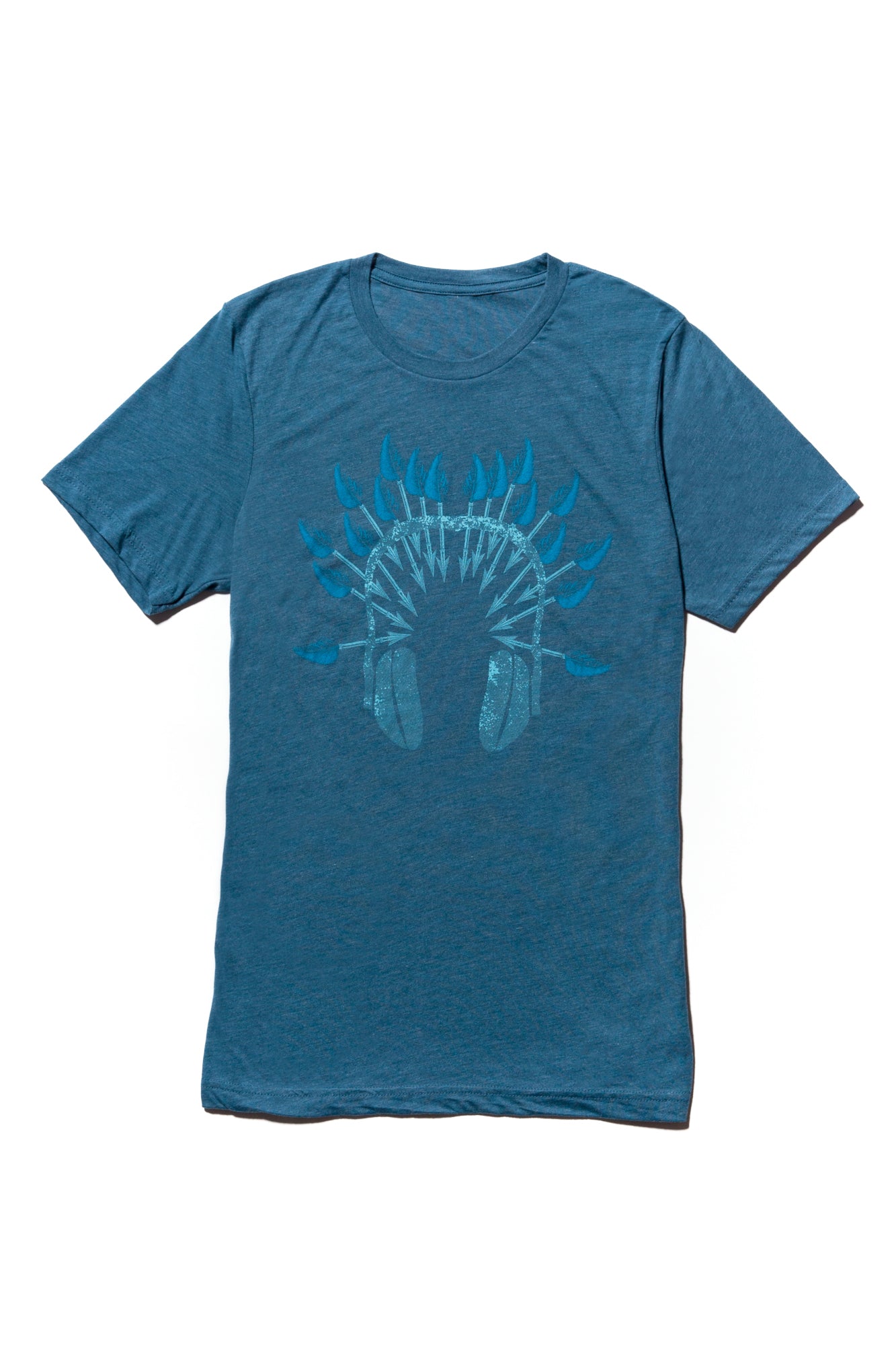 soundoff.mens.steel.blue.t.shirt.graphic.tee.warrior.headphones..cotton.polyester.rayon.blend.