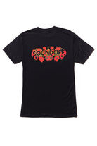 soundoff.mens.black.t.shirt.graphic.poppies.poppy.flowers.cotton.polyester.blend.