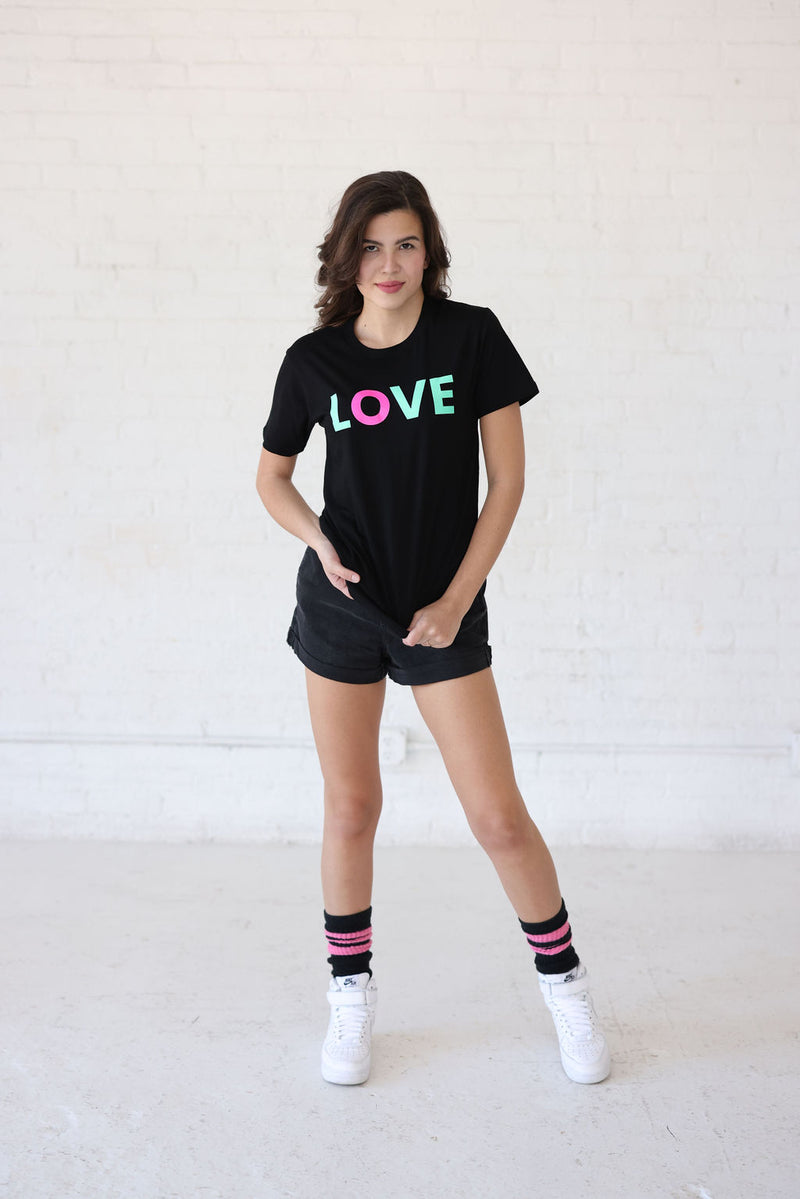 LOVE T-SHIRT; BLACK