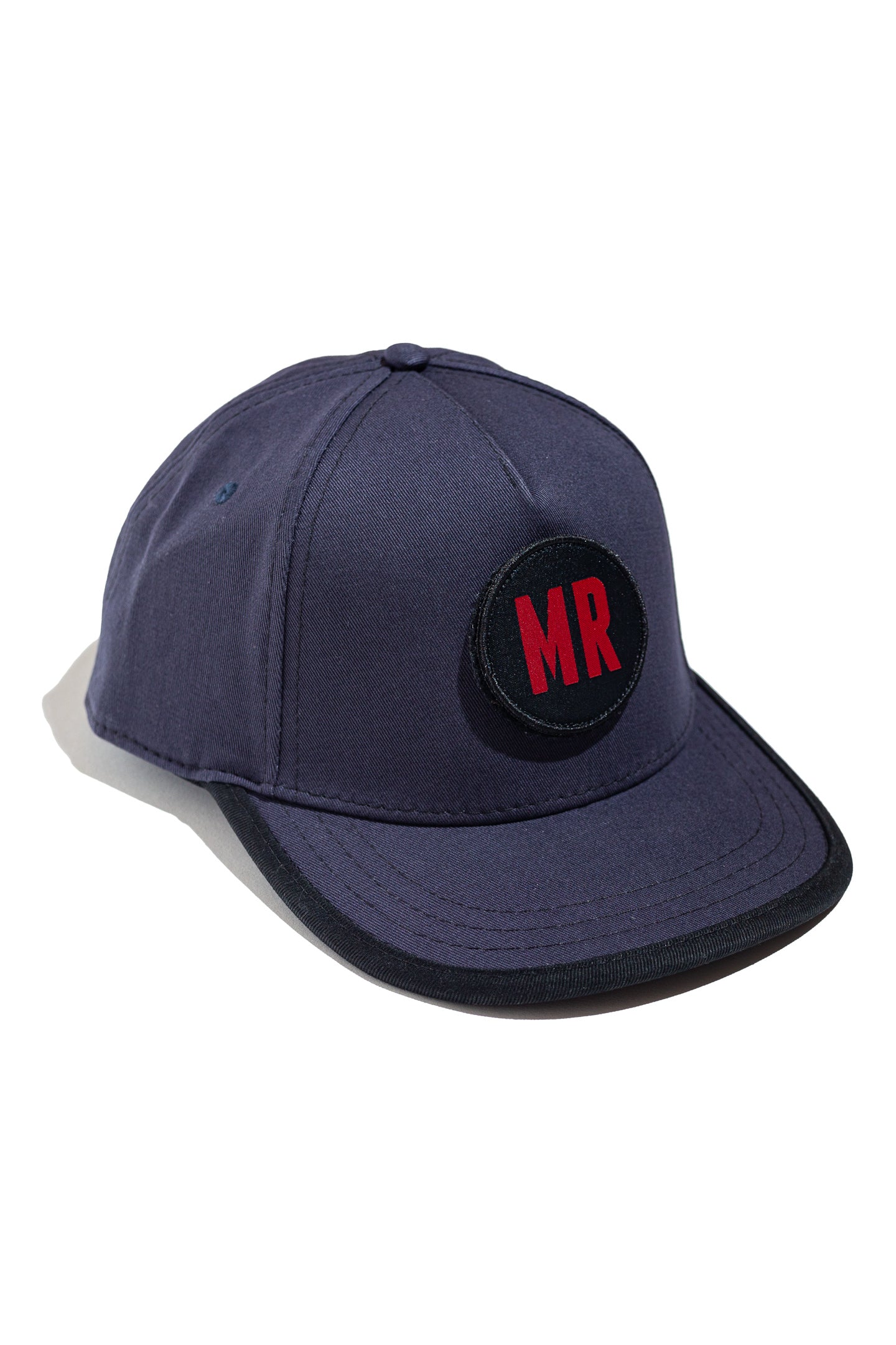 NAVY TWILL PATCH & WEAR SNAPBACK W/ CONTRAST VISOR BINDING