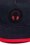 BLACK TWILL PATCH & WEAR SNAPBACK W/ CONTRAST VISOR BINDING
