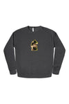 CAMO KNIGHT CREWNECK SWEATSHIRT; DEEP GRAY HEATHER