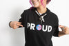 PROUD DECAL PATCH HOODED PULLOVER; BLACK
