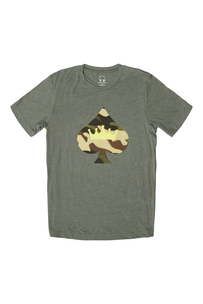 ROYAL SPADES T-SHIRT; MILITARY GREEN