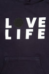 LOVE LIFE HEAVYWEIGHT HOODIE; NAVY