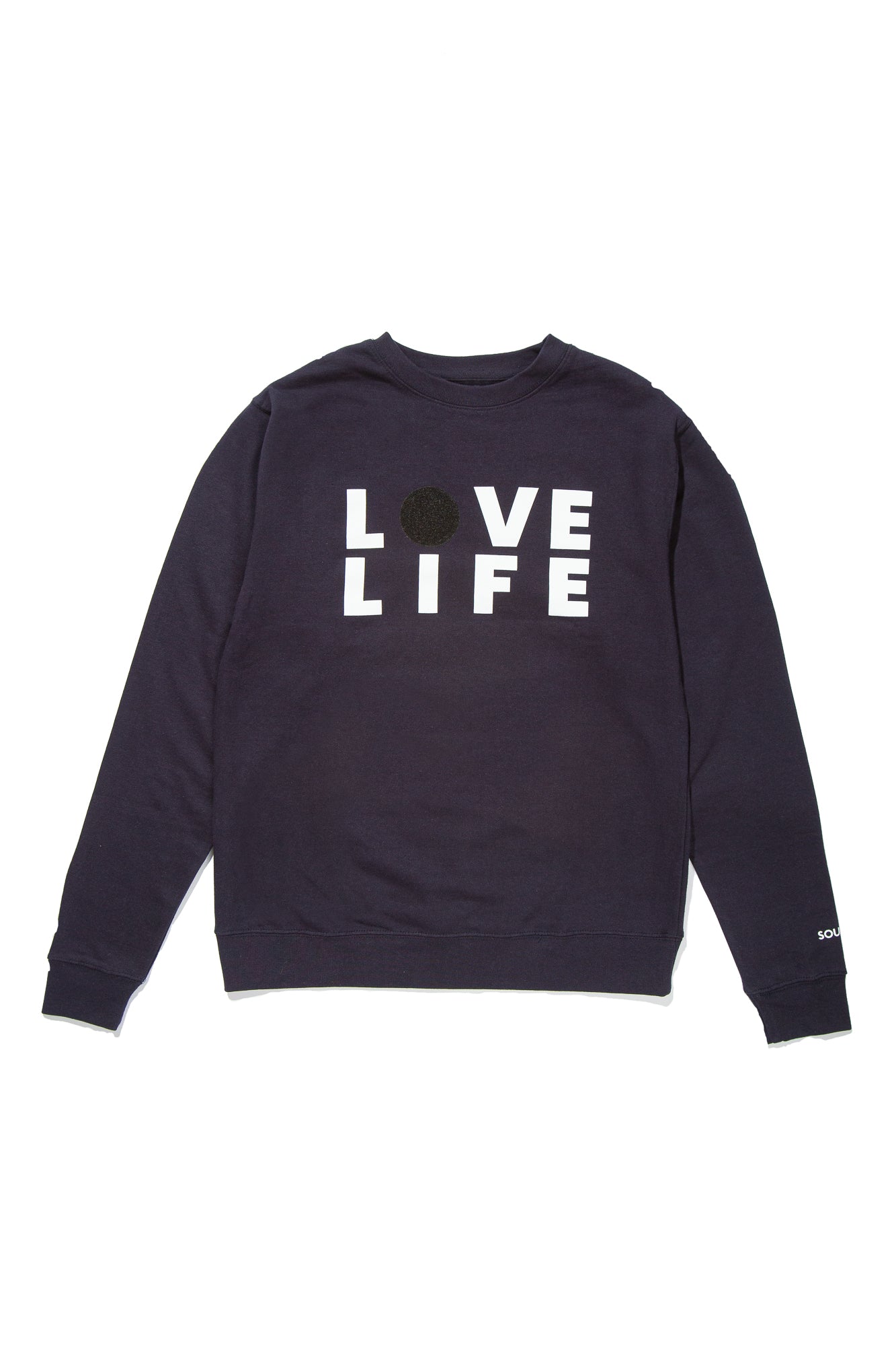 LOVE LIFE MIDWEIGHT CREWNECK SWEATSHIRT; NAVY