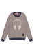 HEADPHONES KNIT CREW; GRAY/BLEACH/CHILI/NAVY; MADE TO ORDER