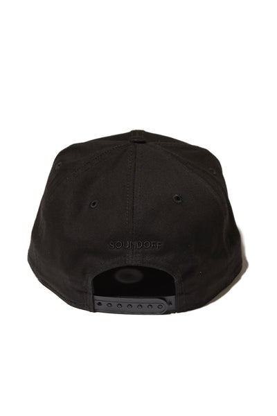 SOUNDOFF.HEADPHONES.SNAPBACK.BLACK.EMBROIDERY.ON.BLACK.
