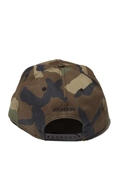 SOUNDOFF.HEADPHONES.SNAPBACK.BLACK.EMBROIDERY.ON.CAMO.