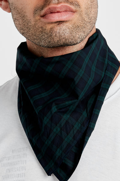 SOUNDOFF CUSTOM BANDANA; BLACK WATCH TARTAN PLAID