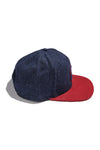 INDIGO HERRINGBONE + CRIMSON FELT WOOL SNAPBACK (SPECIAL EDITION)