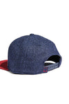 INDIGO HERRINGBONE + CRIMSON FELT WOOL SNAPBACK (SPECIAL EDITION)