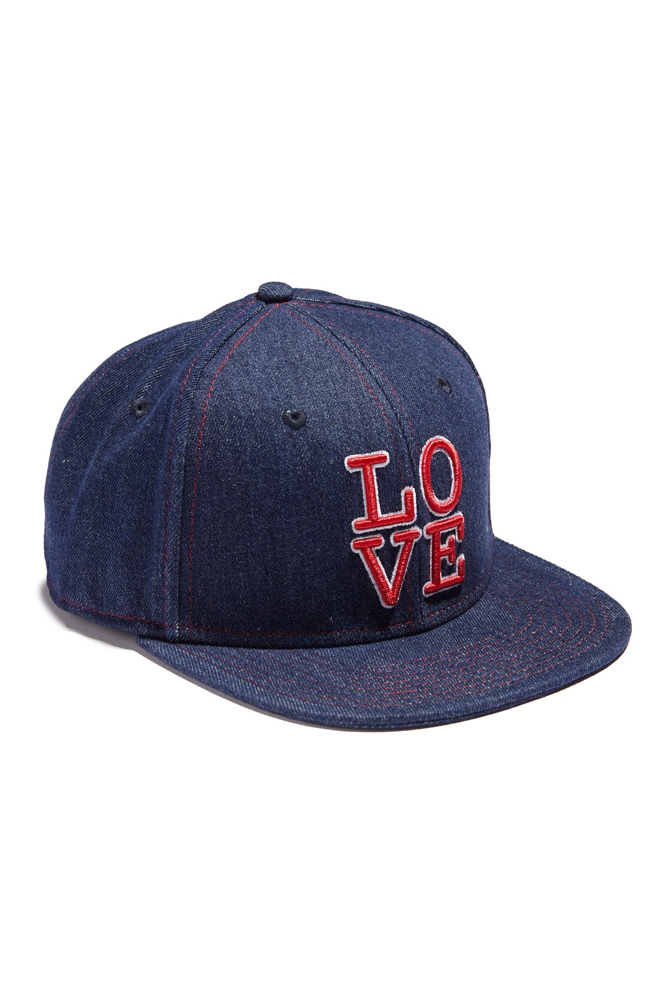 LOVE Snapback; Navy Denim