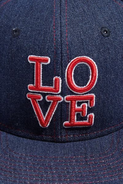 LOVE Snapback; Navy Denim