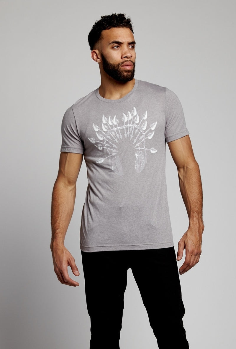 soundoff.mens.athletic.gray.t.shirt.graphic.tee.warrior.headphones..cotton.polyester.rayon.blend.